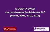 A QUARTA ONDA dos movimentos feministas na ALC (Matos ...repositorio.enap.gov.br/bitstream/1/3241/11/MATOS, Marlise_Quarta... · regimes militares. Podemos identificar esse como sendo