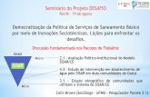 Seminário do Projeto DESAFIO - desafioglobal.orgdesafioglobal.org/General PDFs /Colin Brown.pdf · -O Sistema Integrado de Saneamento Rural do estado do Ceará (SISAR/CE) foi criado