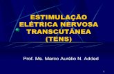 ESTIMULAÇÃO ELÉTRICA NERVOSA TRANSCUTÂNEA (TENS)marcoadded.com.br/wp-content/uploads/2016/09/3aula-Estimulacao... · T 40 a 400 µseg Nível de ... Estimulação produz liberação