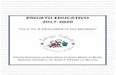 PROJETO EDUCATIVO 2017-2020 · 2.3- comunidade educativa ... 7 monotorizaÇÃo e avaliaÇÃo do projeto ... cozinha:. cozinheira;. a cozinha; a serviÇos gerais.
