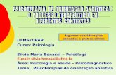Algumas considerações UFMS/CPAR aplicadas a prática ...cpar.sites.ufms.br/files/2015/03/4-Psicoterapias-de-orientação... · Tema: Psicoterapias de orientação analítica Algumas