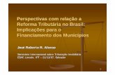 Perspectivas com relação a Reforma Tributária no Brasil ... · 15 Reforma no Senado: proposta de processo em 3 etapas 1a etapa (preliminar): aperfeiçoa altera e aperfeiçoa sistema