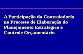 A Participação da Controladoria no Processo de … de Sistemas de Controle Conceito Controle Estratégico Controle Orçamentário Controle Operacional Horizonte temporal Longo prazo
