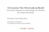 A Economia Não Observada no Brasil - Instituto de Economia · •Apresentar uma primeira medida para o Brasil de acordo ... divisão entre trabalho e capital enquanto fatores de