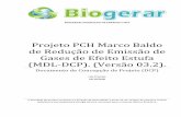 Projeto PCH Marco Baldo de Redução de Emissão de Gases de ... · Projeto PCH Marco Baldo de Redução de Emissão de Gases de Efeito Estufa (MDL-DCP). (Versão 03.2). Documento