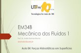 EM34B Mecânica dos Fluidos 1 - Páginas Pessoais - UTFPRpaginapessoal.utfpr.edu.br/arocha/Disciplinas/MecFlu1/teste/... · Qual é o ponto de aplicação da força? O ponto de aplicação