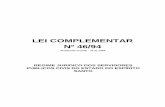 LEI COMPLEMENTAR Nº 46/94 - antigo.es.gov.brantigo.es.gov.br/Banco de Documentos/doc-governo/Estatuto_Servidor.pdf · CAPÍTULO III – Do Processo Administrativo-Disciplinar (Arts.