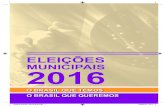 MUNICIPAIS 2016 - Tearfund Brasiltearfundbrasil.org/wp-content/uploads/cartilha_eleicao_2016_final... · Um novo cardápio só pode ser construído à muitas mãos. Isso é visto