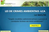 LEI DE CRIMES AMBIENTAIS -LCAeder.clementino/GESTÃO... · diferenciado para crimes ambientais; Lei de Crimes Ambientais ...