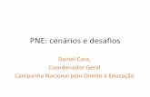 PNE: cenários e desafios - senado.gov.br · PNE: cenários e desafios Daniel Cara, Coordenador Geral . Campanha Nacional pelo Direito à Educação