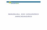 MANUAL DO USUÁRIO ARCIDADÃOrionegro.pr.gov.br/downloads/cidadao/manual_usuario_cidadao.pdf · Nesta função será registrado um e-mail para o usuário aonde receberá seu lembrete
