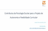 Contributos da Psicologia Escolar para o Projeto de ... · Contributos da Psicologia Escolar para o Projeto de Autonomia e Flexibilidade Curricular Lisboa, 04 de novembro, 2017 ...