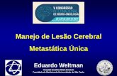 Manejo de Lesão Cerebral Metastática Únicacongressoneurooncologia.com.br/wp-content/uploads/2017/05/09h15... · • Doses de Irradiação ... (PR) ou progressão de doença no