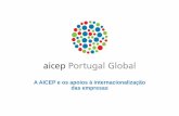 A AICEP e os apoios à internacionalização das empresas · Informação Capital Missões Apoio ao Proc. de Venda Capacitação Listas de Importadores Feiras Seguros Conhecimento