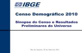Censo Demográfico 2010 - IBGE · Evolução da Divisão Político-Administrativa do Brasil BRASIL 1940 - Nº Municípios 1.574 BRASIL 2010 - Nº Municípios 5.565 ... Região Centro-Oeste