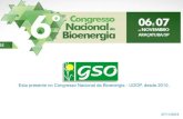 Esta presente no Congresso Nacional da Bioenergia - UDOP ... · Palestrante: Sr. Heber Sousa - Vendedor Técnico - Altiseg Tema: Adequações e princípios básicos para trabalho