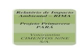 RIMA Projeto Primavera PARÁ - sema.pa.gov.brsema.pa.gov.br/download/RIMA-VotorantimPrimavera.pdf · RIMA – Projeto Primavera / Pará ... Projeto Primavera / Pará – Votorantim