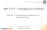 INF 1771 Inteligência Artificial - Edirlei Soares de Limaedirlei.3dgb.com.br/aulas/ia_2014_1/IA_Aula_03_Busca_2014.pdf · •Consiste em analisar o espaço de possibilidades de ...