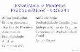 Estatística e Modelos Probabilísticos - COE241classes/est-prob-2013/slides/aula_3.pdf · Estatística e Modelos Probabilísticos - COE241 Aula de hoje Probabilidade Condicional