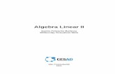 Algebra Linear II - cesadufs.com.br · Fábio Alves dos Santos Diretoria Pedagógica ... 2.2 Angulo entre Vetores e Ortogonalidade ... 5.2.3 Matrizes de Operadores Auto-adjuntos ...