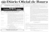 1 Diário Oficial de Bauru - Prefeitura Municipal de Bauru · Diário Oficial de Bauru DIÁRIO OFICIAL DE BAURUQUINTA, 24 DE SETEMBRO DE 2.015 1 ANO XX - Edição 2.589 QUINTA, 24