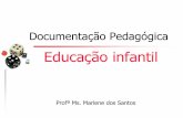 Documentação Pedagógica - ProInfância Bahia | MEC-UFBA · 2013-10-07 · como conteúdo é o material que registra o que as crianças estão dizendo e fazendo, é o trabalho das