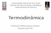 Universidade Federal de Ouro Preto Instituto de …professor.ufop.br/.../files/termodinamica_segundalei_0.pdfSegundo Princípio da Termodinâmica Primeiro princípio: exige apenas