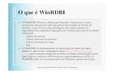 O que é WinRDBI - IME-USPjef/winRDBI.pdf · Does not support SQL-standard view definition: assumes intermediate table syntax across all query languages Language simplification disallows