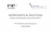 WORKSHOPS & PALESTRAS · 2017-10-04 · 6 –“Redação de Artigos Científicos em Inglês” ... Workshop Editage - “Estratégia e dicas para escrever um artigo de alta qualidade”