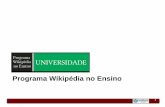 Programa Wikipédia no Ensino - upload.wikimedia.org§ão... · o Os embaixadores são pontas-de-lança e a força motriz do programa • Divirta-se! ... encontros para discussão