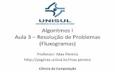 Algoritmos I Aula 3 Resolução de Problemas (Fluxogramas)paginas.unisul.br/max.pereira/Algoritmos I Aula 03.pdf · avaliação final (recuperação) em uma determinada disciplina.