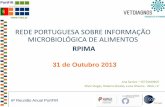 REDE PORTUGUESA SOBRE INFORMAÇÃO … · 2017-08-19 · ... Criar orientações para a definição de critérios microbiológicos de ... Exército Português/ L de Bromatologia e