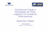 Controle de Carga e Facilitação do Fluxo Logístico no ... · Siscomex Carga, administrado pela SRF, receba automaticamente os dados informados com a finalidade de controle aduaneiro