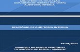 RELATÓRIO DE AUDITORIA Nº 08/2017porteiras.r.unipampa.edu.br/portais/auditoria/files/2018/05/ra_08... · e) Lei Complementar do Estado do Rio Grande do Sul nº 14.924/2016 (Altera