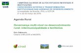 Agenda Rural Governança multi-nível no desenvolvimento ... · multi-nível do desenvolvimento rural no Brasil. 1. Dependência do caminho federal em particular o acesso aos financiamentos