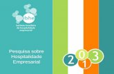 Pesquisa sobre Hospitalidade Empresarial - IBHEibhe.com.br/2013/pesquisa/Pesquisa_Hospitalidade-Empresarial_IBHE... · “Em um mercado cada vez mais competitivo, devemos nos destacar