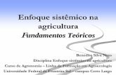 Enfoque sistêmico na agricultura Fundamentos Teóricosbeneweb.com.br/resources/Enfoque_sistêmico_na... · 2018-10-17 · O que estudar (ontologia) e como estudar (epistemologia)