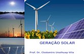 GERAÇÃO SOLAR PhD. Eng. Clodomiro Unsihuay Vilaclodomirounsihuayvila.weebly.com/uploads/1/0/2/1/10218846/aula_6_1... · Sundata - contêm valores de irradiação diária média