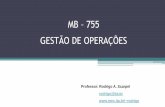 MB 755 GESTÃO DE OPERAÇÕES - DIVISÃO DE …rodrigo/Disciplinas/MB755/Slides2.pdf · ... sequenciamento e programação da produção) Aula 2 Planejamento e controle dos ... Plano