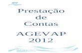 Prestação de Contas AGEVAP 2012 - agevap.org.br · Federal de Contabilidade, as resoluções do Conselho Federal de Contabilidade, notadamente na I TG 2002 — Resolução 1409/2012
