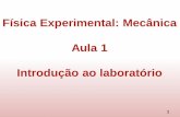 Física Experimental: Mecânica Aula 1 Introdução ao laboratóriolabexp/novosite/Aula1_Mecanica_Rev02... · - Aula 2: Software para elaboração de gráficos. ... próximo slide).
