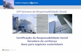 10ª Semana da Responsabilidade Social - ipq.pt · Criado em 12 de Julho 1986 IPQ- Instituto Português da Qualidade -05 26 3 . INSTITUTO PORTUGUÊS DA QUALIDADE METROLOGIA Científica