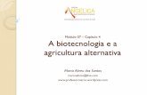 Módulo 07 Capítulo 4 A biotecnologia e a · células) na indústria e na agricultura. Ramos do conhecimento: engenharia genética, microbiologia, bioquímica, química, informática.