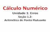 Seção 1.2: Aritmética de Ponto Flutuantefiles.portal-engenharia-eletrica.webnode.com/200000019-138a814859/... · Aritmética de Ponto Flutuante . ... e são inteiros que ... Erros