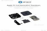 Apple TV 3rd Generation Teardown - ifixit-guide-pdfs.s3 ... · vibrante manuais de como fazer. ... TV está preservando a antena de 2,4 GHz compartilhada, mas também adicionou uma
