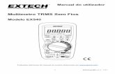 Multímetro TRMS Sem Fios - translate.extech.comtranslate.extech.com/instruments/resources/manuals/EX540_UM-pt.pdf · 9. Tomada de entrada positiva ... se um dos motores do circuito