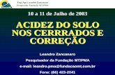 10 a 11 de Julho de 2003 ACIDEZ DO SOLO NOS CERRRADOS …brasil.ipni.net/ipniweb/region/brasil.nsf... · alcançar as saturações por bases de 40, 50 e 60%, saturação por bases