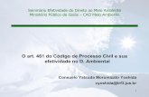 O art. 461 do Código de Processo Civil e sua efetividade no D. … · Seminário Efetividade do Direito ao Meio Ambiente Ministério Público de Goiás – CAO Meio Ambiente O art.