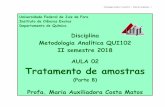 Metodologia Analítica I sem/2018 Profa Ma Auxiliadora - 1 · agitação e ao aquecimento do meio. “Microbolhas ...