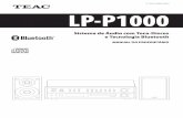 77-20L100001002 LP-P1000 - teac-audio.eu · ANATEL marca de certificação se aplica ao Receiver Bluetooth, modelo LP-P1000. ... Despertador ..... 50 Temporizador ...